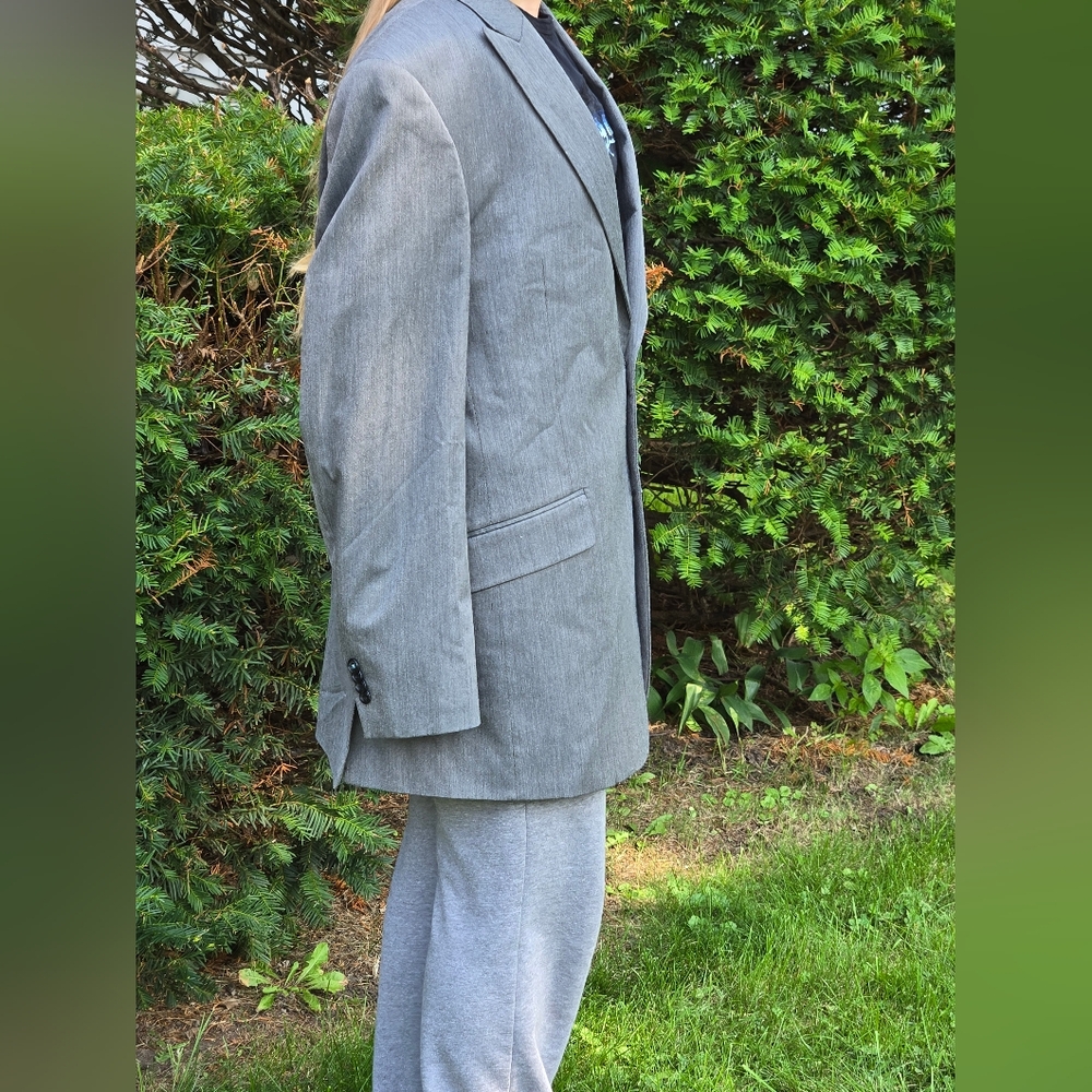Marc Ecko Charcoal Men's Blazer - Picture 2 of 5